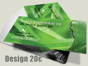 Chiropractic Business Card - Design 20c - Business Cards for Chiropractic Clinics