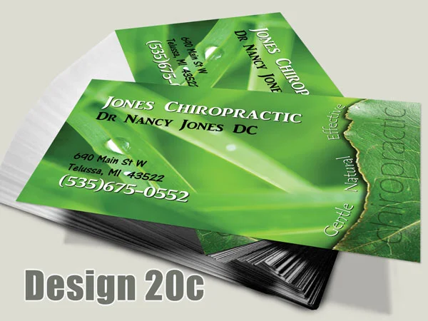 Chiropractic Business Card - Design 20c - Business Cards for Chiropractic Clinics