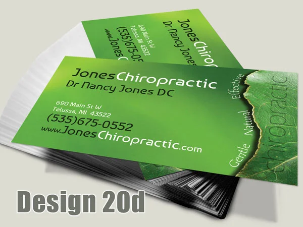 Chiropractic Business Card - Design 20d - Business Cards for Chiropractic Clinics