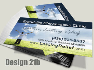 Chiropractic Business Card - Design 21b- For Chiropractic Clinics