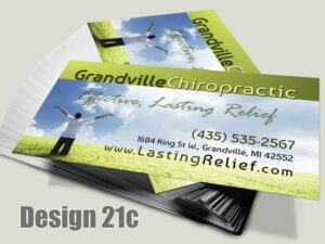 Chiropractic Business Card - Design 21c - For Chiropractic Clinics