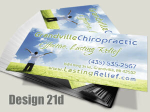 Chiropractic Business Card - Design 21d - For Chiropractic Clinics