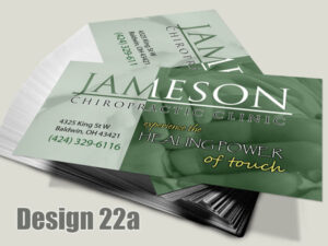 Chiropractic Business Card - Design 22a - For Chiropractic Clinics