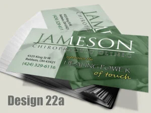Chiropractic Business Card - Design 22a - For Chiropractic Clinics