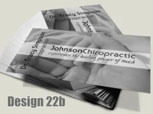 Chiropractic Business Card - Design 22b - For Chiropractic Clinics