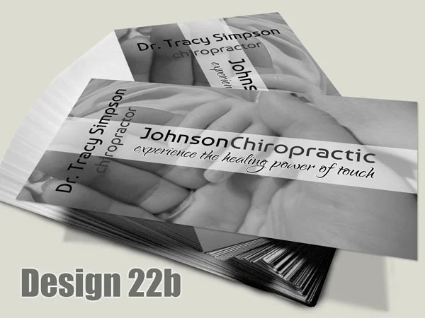 Chiropractic Business Card Design 22 2 Chiropractic Business Card - Design 22b - For Chiropractic Clinics