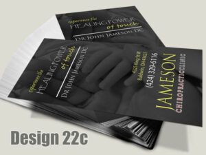 Chiropractic Business Card - Design 22c - For Chiropractic Clinics