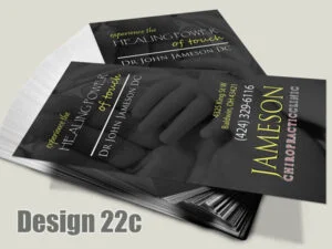 Chiropractic Business Card - Design 22c - For Chiropractic Clinics