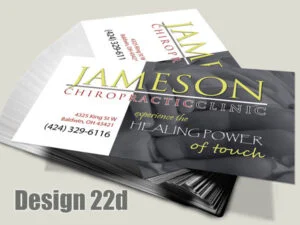 Chiropractic Business Card - Design 22d - For Chiropractic Clinics