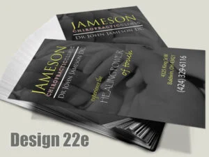 Chiropractic Business Card - Design 22e - For Chiropractic Clinics