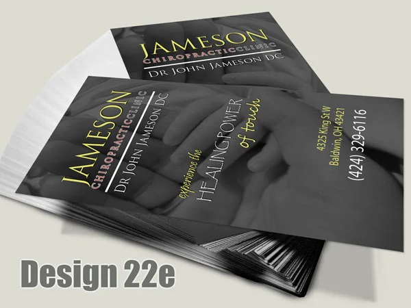 Chiropractic Business Card Design 22 5 Chiropractic Business Card - Design 22e - For Chiropractic Clinics