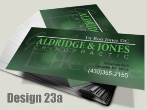 Chiropractic Business Card - Design 23a - For Chiropractic Clinics