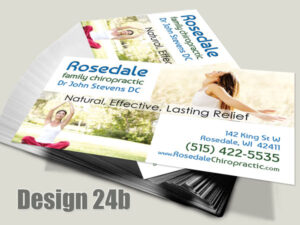 Chiropractic Business Card - Design 24b - For Chiropractic Clinics