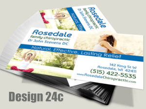 Chiropractic Business Card - Design 24c - For Chiropractic Clinics