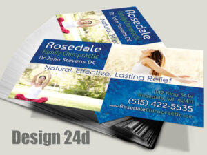 Chiropractic Business Card - Design 24d - For Chiropractic Clinics