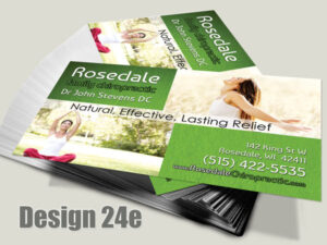 Chiropractic Business Card - Design 24e - For Chiropractic Clinics