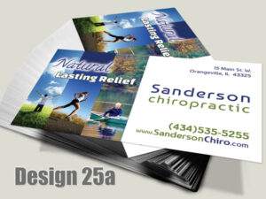 Chiropractic Business Card - Design 25a - For Chiropractic Clinics