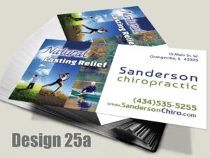 Chiropractic Business Card - Design 25a - For Chiropractic Clinics