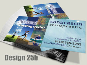 Chiropractic Business Card - Design 25b - For Chiropractic Clinics