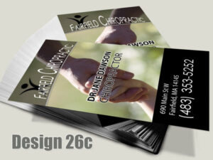 Chiropractic Business Card - Design 26c - For Chiropractic Clinics