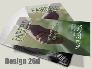 Chiropractic Business Card - Design 26d - For Chiropractic Clinics