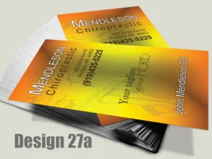 Chiropractic Business Card - Design 27a - For Chiropractic Clinics