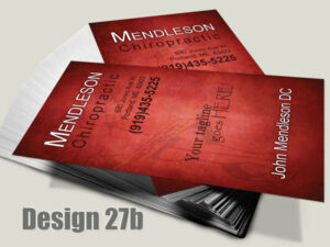 Chiropractic Business Card - Design 27b - For Chiropractic Clinics