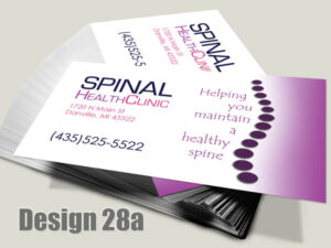 Chiropractic Business Card - Design 28a - For Chiropractic Clinics