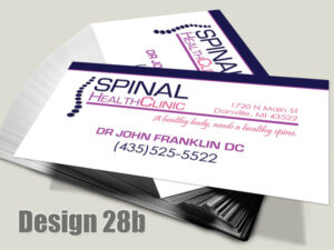 Chiropractic Business Card - Design 28b - For Chiropractic Clinics