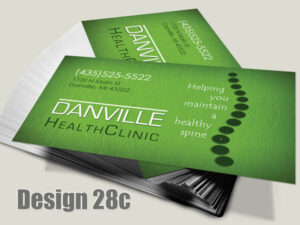 Chiropractic Business Card - Design 28c - For Chiropractic Clinics