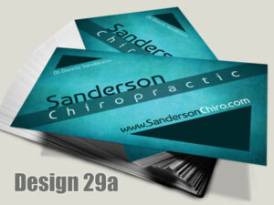 Chiropractic Business Card - Design 29a - For Chiropractic Clinics