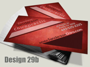 Chiropractic Business Card - Design 29b - For Chiropractic Clinics
