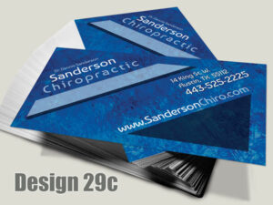 Chiropractic Business Card - Design 29c - For Chiropractic Clinics