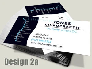 Chiropractic Business Card - Design 2a - Business Cards for Chiropractic Clinics