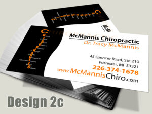 Chiropractic Business Card - Design 2c - Business Cards for Chiropractic Clinics