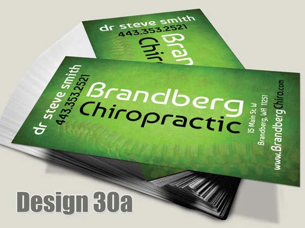 Chiropractic Magnets 30 Chiropractic Business Card - Design 30a - For Chiropractic Clinics