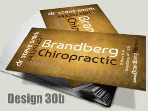 Chiropractic Business Card - Design 30b - For Chiropractic Clinics
