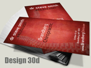 Chiropractic Business Card - Design 30d - For Chiropractic Clinics
