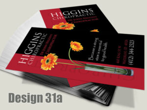Chiropractic Business Card - Design 31a - For Chiropractic Clinics