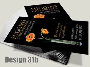 Chiropractic Business Card - Design 31b - For Chiropractic Clinics