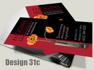 Chiropractic Business Card - Design 31c - For Chiropractic Clinics