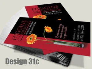 Chiropractic Business Card - Design 31c - For Chiropractic Clinics
