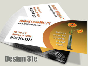 Chiropractic Business Card - Design 31e - For Chiropractic Clinics