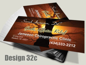 Chiropractic Business Card - Design 32c - For Chiropractic Clinics