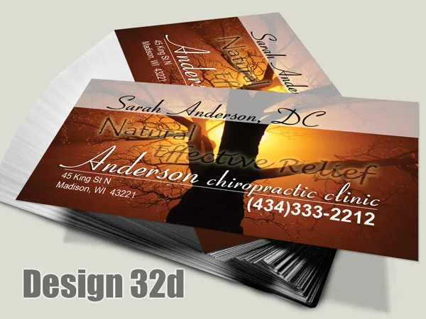 Chiropractic Sticker Design 32 4 Chiropractic Business Card - Design 32b - For Chiropractic Clinics