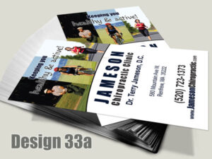 Chiropractic Business Card - Design 33a - For Chiropractic Clinics