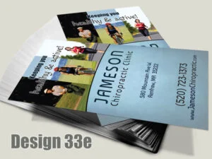 Chiropractic Business Card - Design 33e - For Chiropractic Clinics