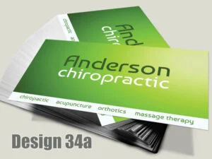 Chiropractic Business Card - Design 34a - For Chiropractic Clinics