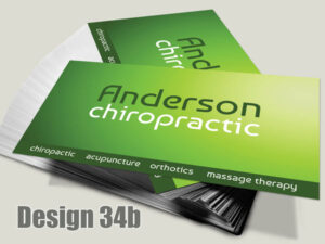 Chiropractic Business Card - Design 34b - For Chiropractic Clinics