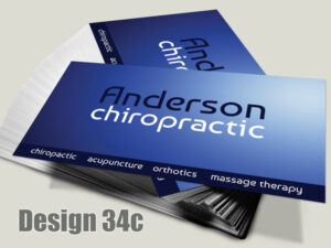Chiropractic Business Card - Design 34c - For Chiropractic Clinics